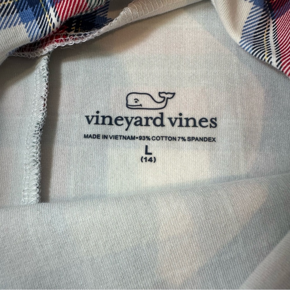 Vineyard Vines Tartan Plaid Short Sleeve Dress, Large - Picture 7 of 9